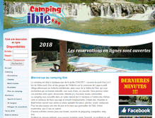 Tablet Screenshot of camping-ibie.com